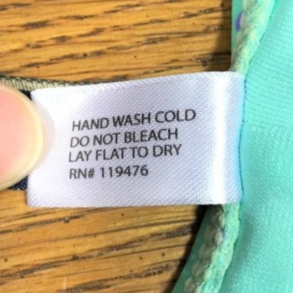 U.S. Polo Assn. Womens Bikini Swim Bottoms Size Large Dots Sea Green Purple - Picture 6 of 6